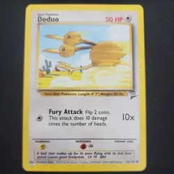 Doduo 72/130 Pokemon Base Set 2 Unlimited Vintage LP - Image 1