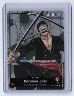Roronoa Zoro - (Alternate Art) PR One Piece Promotion Cards OP01-001 LP - Image 1