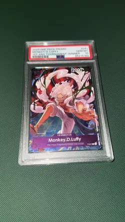 One Piece Monkey D Luffy P-041 1st Anniversary Tournament Winner Promo PSA 10 - Image 1