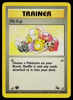 Pokemon Card - Mr. Fuji Fossil 58/62 Uncommon 1st Edition - Image 1