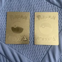 Pokemon Flareon V & Meowth Vmax Gold Foil Cards - Fan Art - Image 2