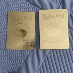 2X Pikachu Gold Foil Pokemon Fan Art Cards As Pictured - Image 2