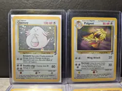 Vintage Pokemon Card Collection 4 Card Lot WOTC TCG Pidgeot Chansey Aerodactyl - Image 2
