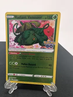 Pokemon Card TCG - Radiant Venusaur 004/078 Radiant Rare Pokemon GO - Image 1