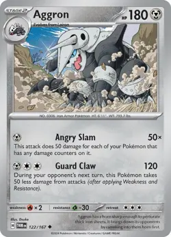 Aggron SV06: Twilight Masquerade 122/167 NM English Pokemon Card - Image 1
