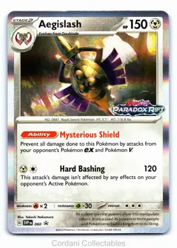 Aegislash SVP060 - SV Black Star Promo - Prerelease Pokemon Card - Image 1