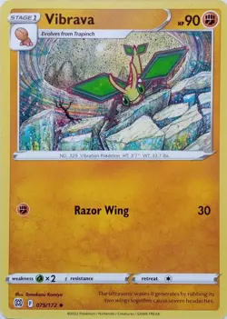 075/172 VIBRAVA | UNCOMMON | BRILLIANT STARS POKEMON CARD - Image 1