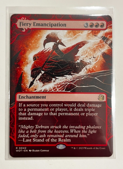 MTG – Wilds of Elraine – Enchanted Tales – Fiery Emancipation – Rare 0042 - Image 1