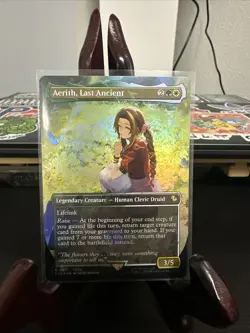 Aerith, Last Ancient (Borderless) (Chocobo Track Foil) Commander: Final Fantasy - Image 1