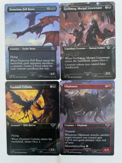 12 x MTG Magic The Gathering Lord Of The Rings Middle Earth Borderless Showcase - Image 4