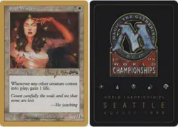 Soul Warden - Brian Hacker - 1998 ~ Lightly Played World Championship F MTG Magi - Image 1