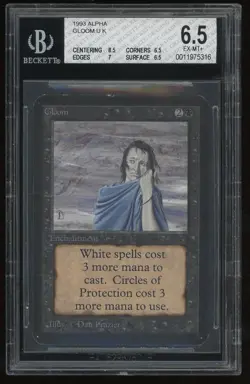 MTG Gloom- Alpha release (1993) BGS 6.5 Ex/NM+ - Image 1