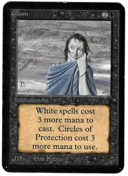 MTG Gloom Alpha -Black Enchantment- art by Dan Frazier Magic - Image 1