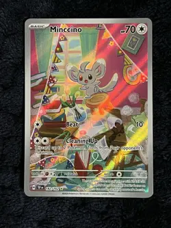 Pokemon Minccino 182/162 Temporal Forces Illustration Rare Holo NM - Image 1