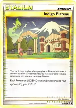 Indigo Plateau 86/102 Triumphant Uncommon Moderate Play Pokemon DNA GAMES - Image 1