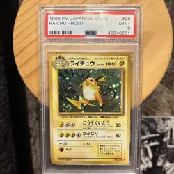 Pokemon Raichu 26 Japanese Base Set Holo PSA 9 Mint - Image 1