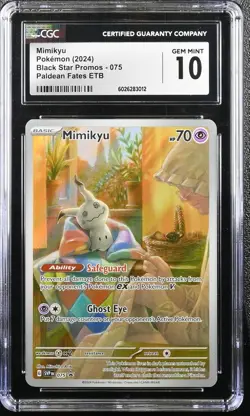 2024 POKEMON SVP EN-SV BLACK STAR PROMO #075 MIMIKYU CGC 10 GEM MINT!!! - Image 1