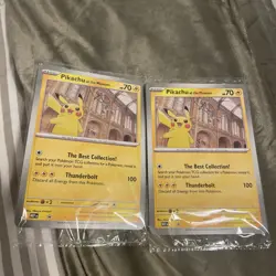 Pokemon TCG Pikachu At The Museum Promo New and Sealed x2 - Image 1