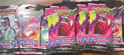 Pokemon Fusion Strike Sealed Sleeved 10X Booster Packs - Image 1