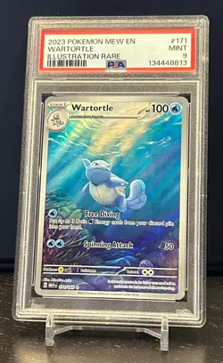 PSA 9 Wartortle Illustration Rare Scarlet & Violet MEW EN 151 171 /165 MINT - Image 1