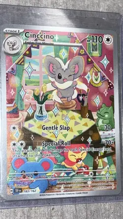 2024 Pokemon Temporal Forces Cinccino IR 183/162 NM-Mint Super Clean - Image 1