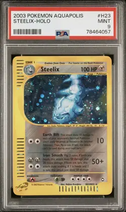 2003 POKEMON AQUAPOLIS #H23 STEELIX-HOLO PSA 9 - Image 1