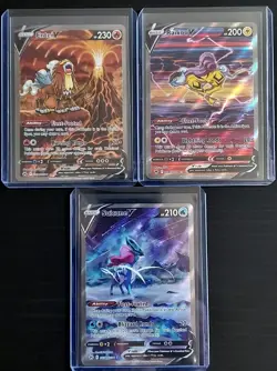 Pokemon TCG Crown Zenith Suicune, Entei, Raikou V Legendary Dog Galarian Gallery - Image 1