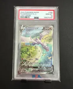 PSA 10 Aerodactyl V 180/196 Alt Art Lost Origin POKEMON 2022 - Image 1