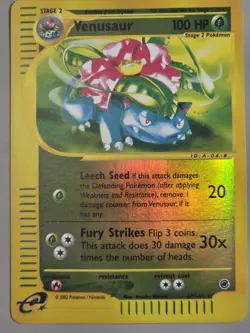 Pokemon Base Set Expedition # 67/165 Reverse Holo VENASAUR """NEVER PLAYED""" - Image 1