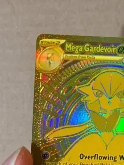 Mega Gardevoir EX Gold Pokemon Mega Evolution 187/132 Hyper Rare Full Art ME NM - Image 3