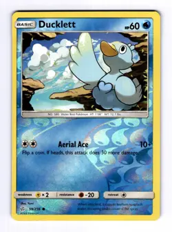 Ducklett SM - Cosmic Eclipse #59 (2019) Common Reverse Holo NM Pokemon - Image 1