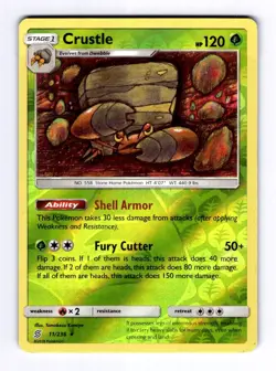 Crustle SM - Unified Minds #11 (2019) Rare Reverse Holo NM Pokemon - Image 1