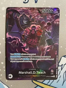 One Piece Marshall.D.Teach OP09-081 Leader English 2nd Anniversary Promo - Image 1