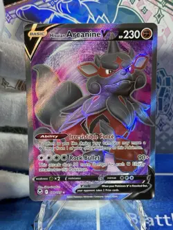 Pokemon Silver Tempest Hisuian Arcanine V Ultra Rare Card 179/195 - Image 1
