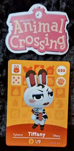 Animal Crossing Nintendo Amiibo Card Tiffany #030 Authentic - Image 1