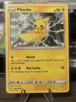 Pokemon TCG Pikachu 66/236 Regular Common Lightning HP70 Moderately Played Card - Image 1