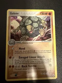 Pokemon Card Golem Holo Rare 6/92 EX Legend Maker 156 NM - Image 1