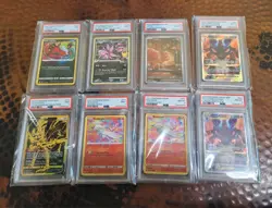 PSA Graded Pokemon Cards Bid Lot (8 Graded Cards) - Image 1