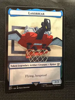 Magic The Gathering UNIVERSES BEYOND TRANSFORMERS LASERBEAK token card MTG - Image 1