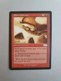 Shiv's Embrace, MTG Urza's Saga (1998) Uncommon Red Enchantment VNM - Image 1