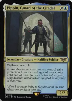Pippin, Guard of the Citadel - FOIL - R Universes Beyond: The Lord of the Rings: - Image 1