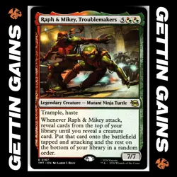 Raph & Mikey, Troublemakers - 0167 - R - Non-Foil - TMNT - MTG - NM/M - Image 1