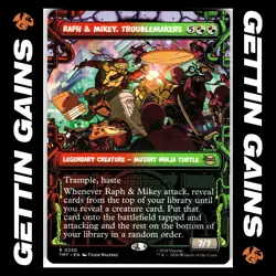 Raph & Mikey, Troublemakers - 0250 - R - Non-Foil - Showcase - TMNT - MTG - NM/M - Image 1