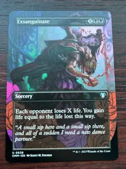 1x BORDERLESS EXSANGUINATE - Commander - MTG - Magic the Gathering - Image 1