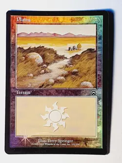 Plaine Foil MASQUES MERCADIAN PLAINS EX #331 MTG Magic VF - Image 1