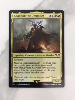 Abaddon the Despoiler Foil MTG Magic the Gathering Card NM Mint Warhammer 40K - Image 1