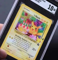 2021 Pokemon Pikachu Classic Collection Holo Celebrations Birthday GEM MT 10 24 - Image 2