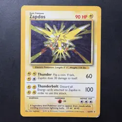 Pokemon Vintage Holo Zapdos Base Set 16/102 WotC 1999 - Image 1