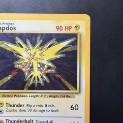 Pokemon Vintage Holo Zapdos Base Set 16/102 WotC 1999 - Image 3