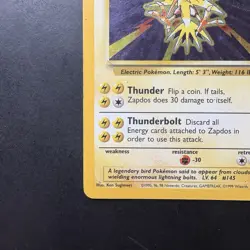 Pokemon Vintage Holo Zapdos Base Set 16/102 WotC 1999 - Image 5
